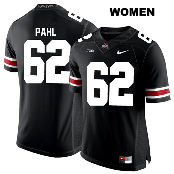Ohio State Buckeyes Women's Brandon Pahl #62 White Number Black Authentic Nike College NCAA Stitched Football Jersey BO19P41VK